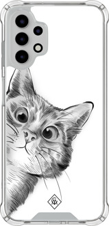 Casimoda Samsung Galaxy A13 4G shockproof hoesje - Kat kiekeboe