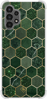 Casimoda Samsung Galaxy A13 4G shockproof hoesje - Kubus groen