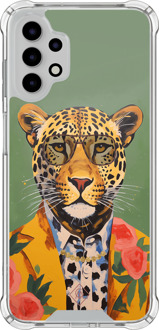 Casimoda Samsung Galaxy A13 4G shockproof hoesje - Luipaard hipster
