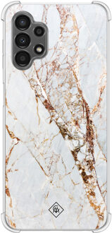 Casimoda Samsung Galaxy A13 4G shockproof hoesje - Marmer goud Goudkleurig