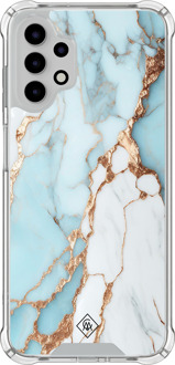 Casimoda Samsung Galaxy A13 4G shockproof hoesje - Marmer lichtblauw
