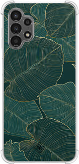 Casimoda Samsung Galaxy A13 4G shockproof hoesje - Monstera leaves Groen