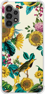 Casimoda Samsung Galaxy A13 4G shockproof hoesje - Sunflowers Mint