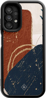 Casimoda Samsung Galaxy A13 4G zwarte case - Abstract terracotta Multi