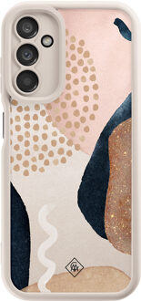 Casimoda Samsung Galaxy A14 beige case - Abstract dots Bruin/beige