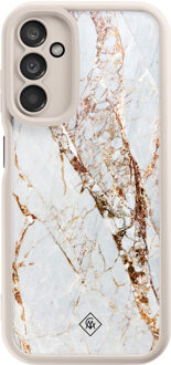 Casimoda Samsung Galaxy A14 beige case - Marmer goud Goudkleurig