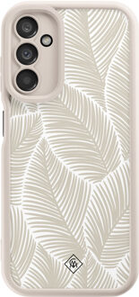 Casimoda Samsung Galaxy A14 beige case - Palmy leaves beige Bruin/beige