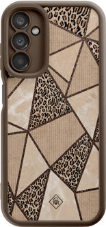 Casimoda Samsung Galaxy A14 bruine case - Leopard abstract Bruin/beige