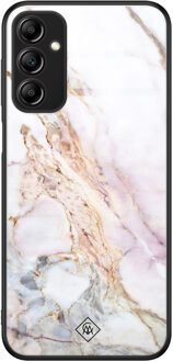 Casimoda Samsung Galaxy A14 glazen hardcase - Parelmoer marmer Multi