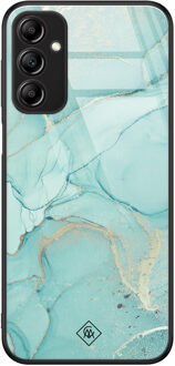 Casimoda Samsung Galaxy A14 glazen hardcase - Touch of mint