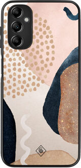 Casimoda Samsung Galaxy A14 hoesje - Abstract dots Bruin/beige