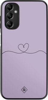 Casimoda Samsung Galaxy A14 hoesje - Hart lila Bruin/beige