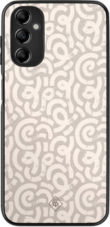 Casimoda Samsung Galaxy A14 hoesje - Ivory abstraction Bruin/beige