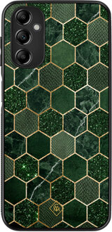 Casimoda Samsung Galaxy A14 hoesje - Kubus groen