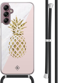 Casimoda Samsung Galaxy A14 hoesje met koord - Ananas Roze