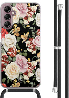 Casimoda Samsung Galaxy A14 hoesje met koord - Flowerpower