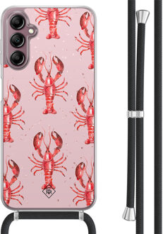 Casimoda Samsung Galaxy A14 hoesje met koord - Lobster Roze