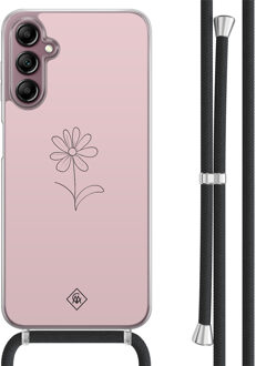 Casimoda Samsung Galaxy A14 hoesje met koord - Madeliefje Paars