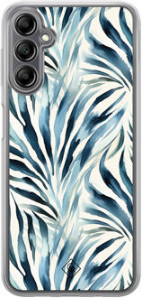 Casimoda Samsung Galaxy A14 hybride hoesje - Japandi waves Blauw
