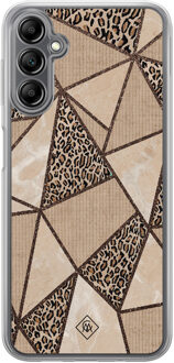 Casimoda Samsung Galaxy A14 hybride hoesje - Leopard abstract Bruin/beige