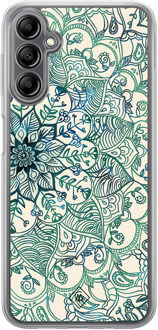 Casimoda Samsung Galaxy A14 hybride hoesje - Mandala blauw