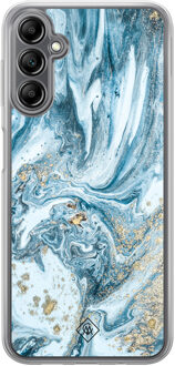 Casimoda Samsung Galaxy A14 hybride hoesje - Marble sea Blauw