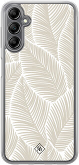 Casimoda Samsung Galaxy A14 hybride hoesje - Palmy leaves beige Bruin/beige