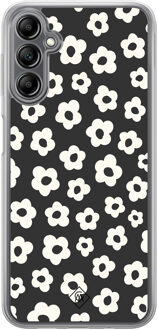 Casimoda Samsung Galaxy A14 hybride hoesje - Retro bloempjes Zwart