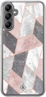 Casimoda Samsung Galaxy A14 hybride hoesje - Stone grid Paars