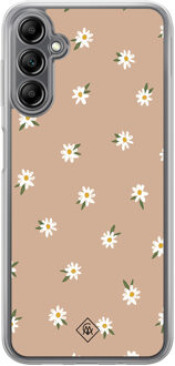 Casimoda Samsung Galaxy A14 hybride hoesje - Sweet daisies Bruin/beige
