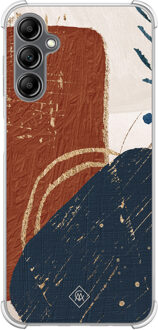 Casimoda Samsung Galaxy A14 shockproof hoesje - Abstract terracotta Multi