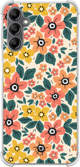 Casimoda Samsung Galaxy A14 shockproof hoesje - Blossom Multi