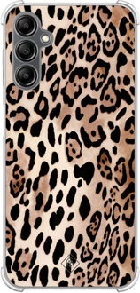 Casimoda Samsung Galaxy A14 shockproof hoesje - Golden wildcat Bruin/beige
