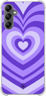 Casimoda Samsung Galaxy A14 shockproof hoesje - Hart swirl paars