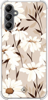 Casimoda Samsung Galaxy A14 shockproof hoesje - In bloom Bruin/beige