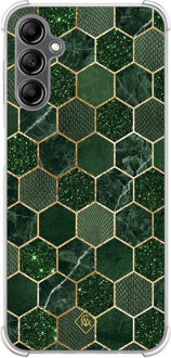 Casimoda Samsung Galaxy A14 shockproof hoesje - Kubus groen