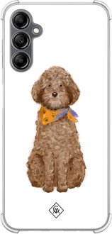 Casimoda Samsung Galaxy A14 shockproof hoesje - Labradoodle Bruin/beige