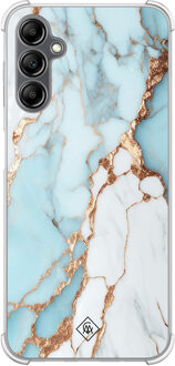 Casimoda Samsung Galaxy A14 shockproof hoesje - Marmer lichtblauw