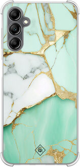 Casimoda Samsung Galaxy A14 shockproof hoesje - Marmer mintgroen