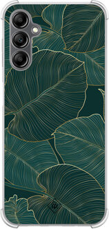 Casimoda Samsung Galaxy A14 shockproof hoesje - Monstera leaves Groen