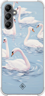 Casimoda Samsung Galaxy A14 shockproof hoesje - Zwanen Blauw