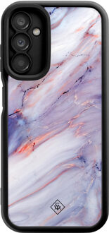 Casimoda Samsung Galaxy A14 zwarte case - Marmer paars