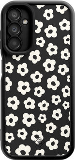 Casimoda Samsung Galaxy A14 zwarte case - Retro bloempjes