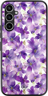 Casimoda Samsung Galaxy A15 hoesje - Floral violet Paars