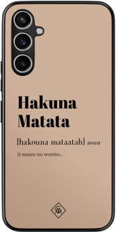 Casimoda Samsung Galaxy A15 hoesje - Hakuna matata Bruin/beige