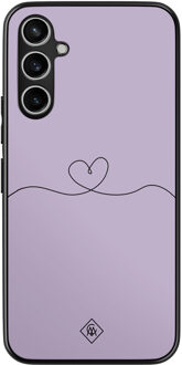 Casimoda Samsung Galaxy A15 hoesje - Hart lila Bruin/beige