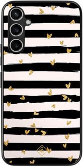 Casimoda Samsung Galaxy A15 hoesje - Hart streepjes Groen