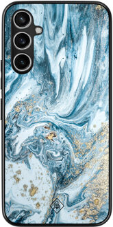 Casimoda Samsung Galaxy A15 hoesje - Marble sea Blauw