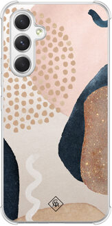 Casimoda Samsung Galaxy A15 shockproof hoesje - Abstract dots Bruin/beige