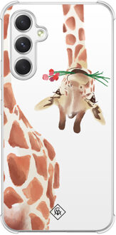 Casimoda Samsung Galaxy A15 shockproof hoesje - Giraffe Bruin/beige